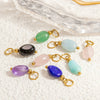 Stainless Steel Natural Stone Handmade Diy Jewelry Pendant And Earrings Accessories With Electroplating Fashion And Minimalist Style