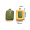 Stainless Steel Natural Stone Inlaid Handmade Niche Geometric Pendant For Necklace And Bracelet