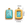 Stainless Steel Natural Stone Inlaid Handmade Niche Geometric Pendant For Necklace And Bracelet