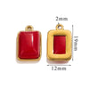 Stainless Steel Natural Stone Inlaid Handmade Niche Geometric Pendant For Necklace And Bracelet