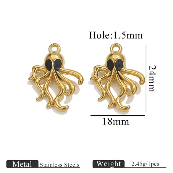 Stainless Steel Natural Stone Oil Drop Eight Eyes Pendant Necklace Jewelry Accessories