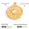 Stainless Steel Natural Stone Pendant Necklace Jewelry Accessories Elegant Minimalist Electroplated