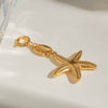 Stainless Steel Natural Style Accessories With Starfish Pendant And Bikini Connection Buckle Electroplated
