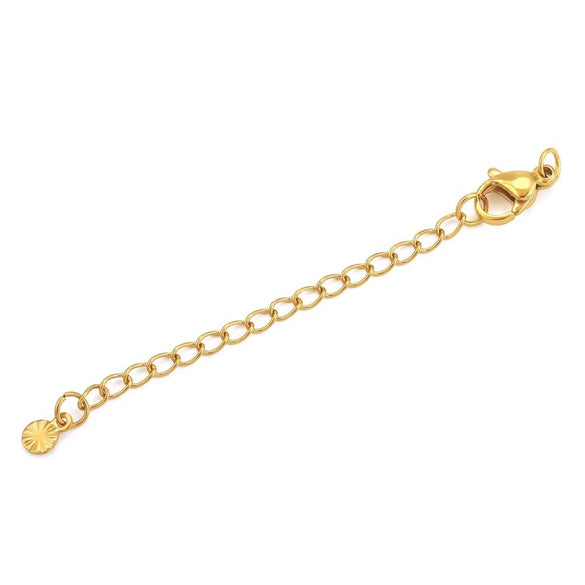 Stainless Steel Natural Style Belt Chain Tail Chain Extension Chain Buckle Lobster Buckle Jewelry Accessories With Electroplating