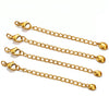 Stainless Steel Natural Style Belt Chain Tail Chain Extension Chain Buckle Lobster Buckle Jewelry Accessories With Electroplating