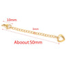 Stainless Steel Natural Style Belt Chain Tail Chain Extension Chain Buckle Lobster Buckle Jewelry Accessories With Electroplating