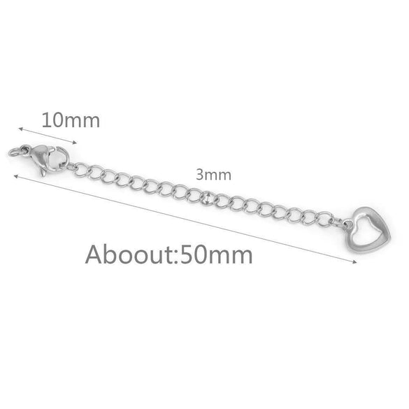 Stainless Steel Natural Style Belt Chain Tail Chain Extension Chain Buckle Lobster Buckle Jewelry Accessories With Electroplating