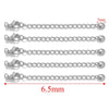Stainless Steel Natural Style Belt Chain Tail Chain Extension Chain Buckle Lobster Buckle Jewelry Accessories With Electroplating