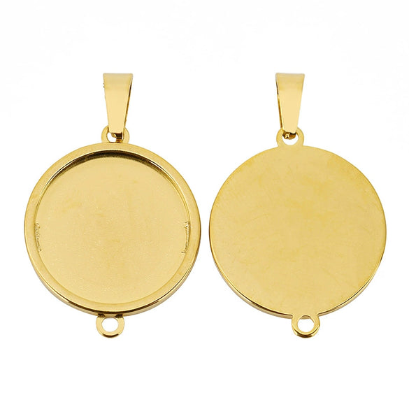 Stainless Steel Natural Style Water Drop Pendant Necklace With Electroplating Process