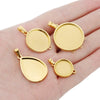 Stainless Steel Natural Style Water Drop Pendant Necklace With Electroplating Process