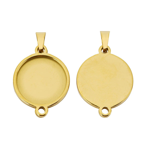 Stainless Steel Natural Style Water Drop Pendant Necklace With Electroplating Process