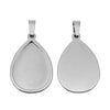 Stainless Steel Natural Style Water Drop Pendant Necklace With Electroplating Process