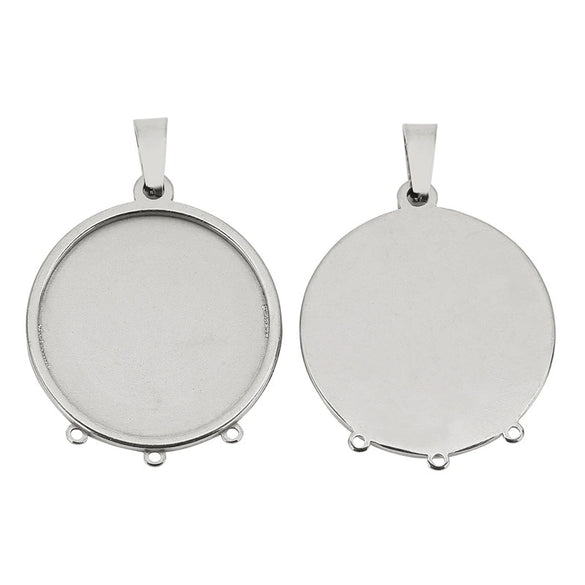 Stainless Steel Natural Style Water Drop Pendant Necklace With Electroplating Process