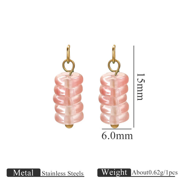 Stainless Steel Natural Tiger Eye Stone Beads Handmade Jewelry Accessories Electroplated Earrings Bracelet
