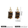 Stainless Steel Natural Tiger Eye Stone Beads Handmade Jewelry Accessories Electroplated Earrings Bracelet