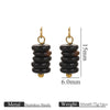 Stainless Steel Natural Tiger Eye Stone Beads Handmade Jewelry Accessories Electroplated Earrings Bracelet