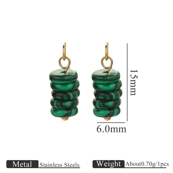 Stainless Steel Natural Tiger Eye Stone Beads Handmade Jewelry Accessories Electroplated Earrings Bracelet