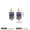 Stainless Steel Natural Tiger Eye Stone Beads Handmade Jewelry Accessories Electroplated Earrings Bracelet