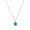 Stainless Steel Natural Turquoise Necklace Furnace Vacuum Plating 18K Gold Color Fashion