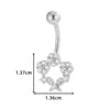 Stainless Steel Navel Button Jewelry Inlaid With Zircon Lace Cross For Women Electroplated