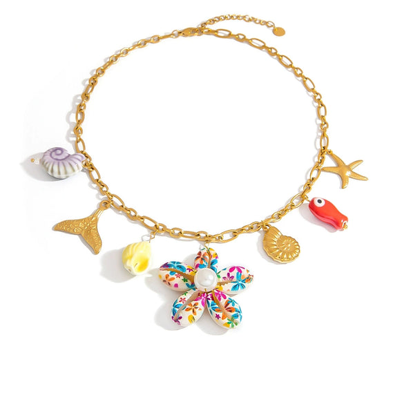Stainless Steel Necklace Animal Style Ushaped Star Shaped Zodiac Electroplated
