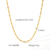 Stainless Steel Necklace Cuban Chain Snake Bone Chain Twist Chain Cross Chain Geometric Electroplated Women's