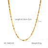 Stainless Steel Necklace Cuban Chain Snake Bone Chain Twist Chain Cross Chain Geometric Electroplated Women's