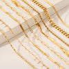 Stainless Steel Necklace Cuban Chain Snake Bone Chain Twist Chain Cross Chain Geometric Electroplated Women's