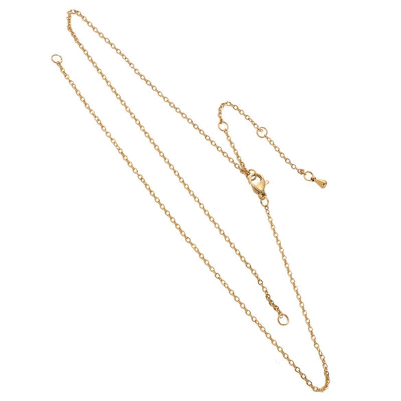 Stainless Steel Necklace Furnace Vacuum Electroplated Glossy Jewelry Accessories