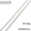 Stainless Steel Necklace Square Pearl Chain Men And Women Titanium Steel Necklace Card Wheel New Jewelry Jewelry  Wholesale