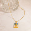 Stainless Steel Necklace With Animal Zodiac U Shaped Pendant Electroplated Handmade