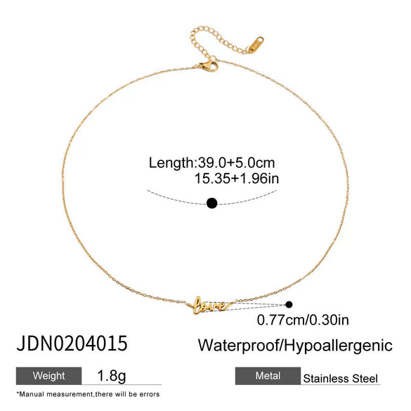 Stainless Steel Necklace With Bow Pendant Electroplated Light Luxury Minimalist Jewelry