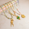 Stainless Steel Necklace With Colorful Rope Weaving Exaggerated Marine Life Pendant Animal Zodiac Flower Leaf U Shaped Star Design Electroplated