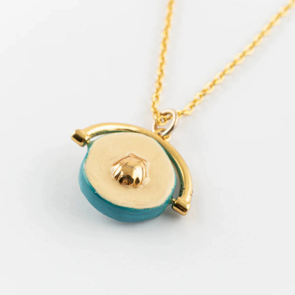 Stainless Steel Necklace With Floral Shell Moon Tiger Coconut Tree Geometric Pattern Pendant Electroplated Colorpreserving Unisex