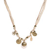 Stainless Steel Necklace With Geometric Star And Starfish Round Pendant Electroplating Marine Series