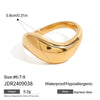 Stainless Steel Niche Exaggerated Ring Electroplated