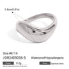 Stainless Steel Niche Exaggerated Ring Electroplated