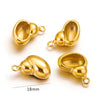 Stainless Steel Niche Style 3D Conch Shell Pendant Jewelry Accessories With 18K Electroplating