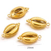Stainless Steel Niche Style 3D Conch Shell Pendant Jewelry Accessories With 18K Electroplating