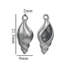 Stainless Steel Niche Style 3D Conch Shell Pendant Jewelry Accessories With 18K Electroplating