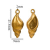 Stainless Steel Niche Style 3D Conch Shell Pendant Jewelry Accessories With 18K Electroplating