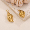 Stainless Steel Niche Style 3D Conch Shell Pendant Jewelry Accessories With 18K Electroplating
