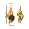 Stainless Steel Niche Style 3D Conch Shell Pendant Jewelry Accessories With 18K Electroplating