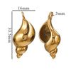 Stainless Steel Niche Style 3D Conch Shell Pendant Jewelry Accessories With 18K Electroplating