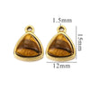 Stainless Steel Niche Style Round Triangle Natural Stone Pendant With Electroplating Treatment