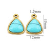Stainless Steel Niche Style Round Triangle Natural Stone Pendant With Electroplating Treatment