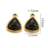 Stainless Steel Niche Style Round Triangle Natural Stone Pendant With Electroplating Treatment