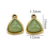 Stainless Steel Niche Style Round Triangle Natural Stone Pendant With Electroplating Treatment