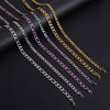 Stainless Steel Nk Chain Cuban Necklace With Geometric Style And Vacuum Colorpreserving Electroplating