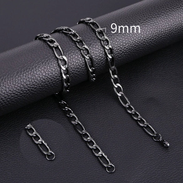 Stainless Steel Nk Chain Cuban Necklace With Geometric Style And Vacuum Colorpreserving Electroplating